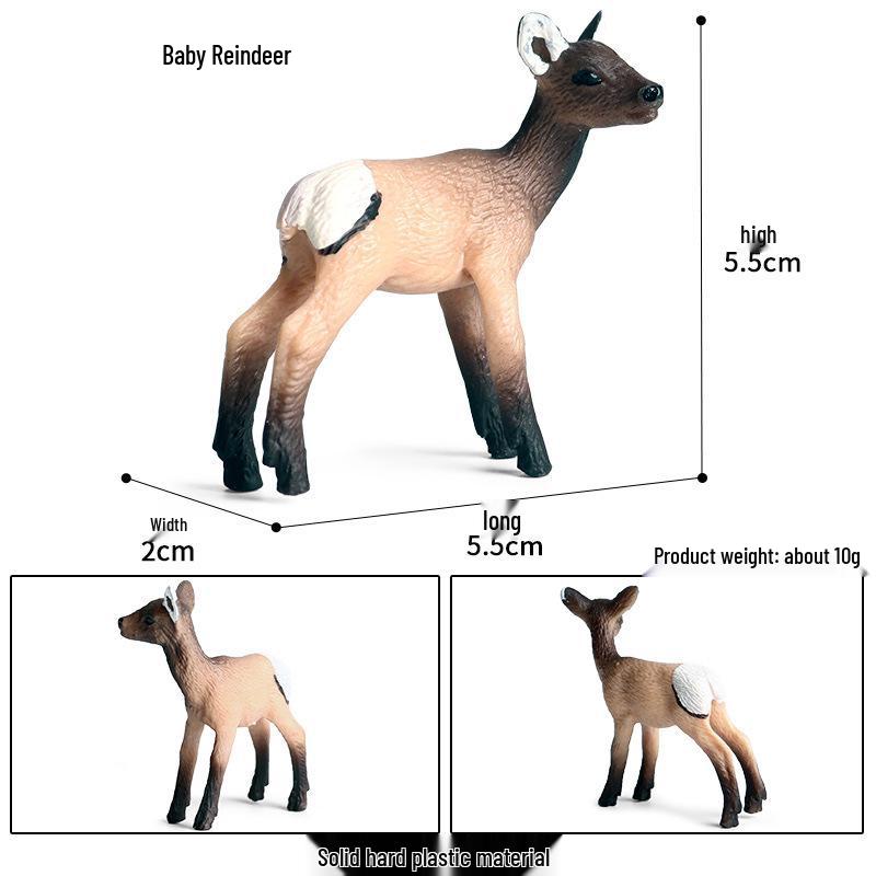 Cross-Border Christmas Wildlife Deer Model Cake Decoration Set