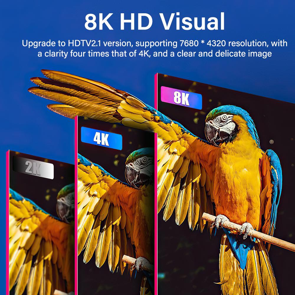 8K Cable 2.1 120Hz 4K HDMI-Compatible 2.1 Cable 8K Ultra High Speed HDR eARC for HDTV Box Projector PS4 Audio Cable 1M 2M 3M 5M 10M