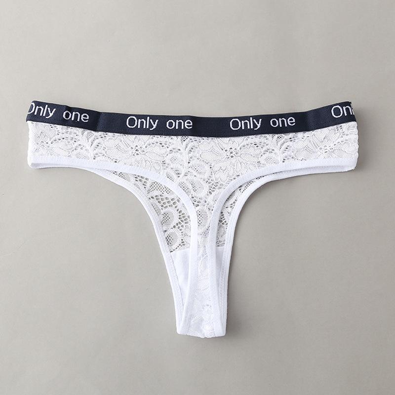 Damsunderkläder sexiga sport fitness bokstav bred midja låg midja Trosor dam sömlösa triangelbyxor stringtrosa Trosor