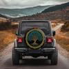 Tree of Life Tire Cover, Black with Golden Celtic Patterns, Mysterious Ancient Design, Fits Most Cars, SUVs, and Trucks, Outdoor Vehicle Tire Protecto