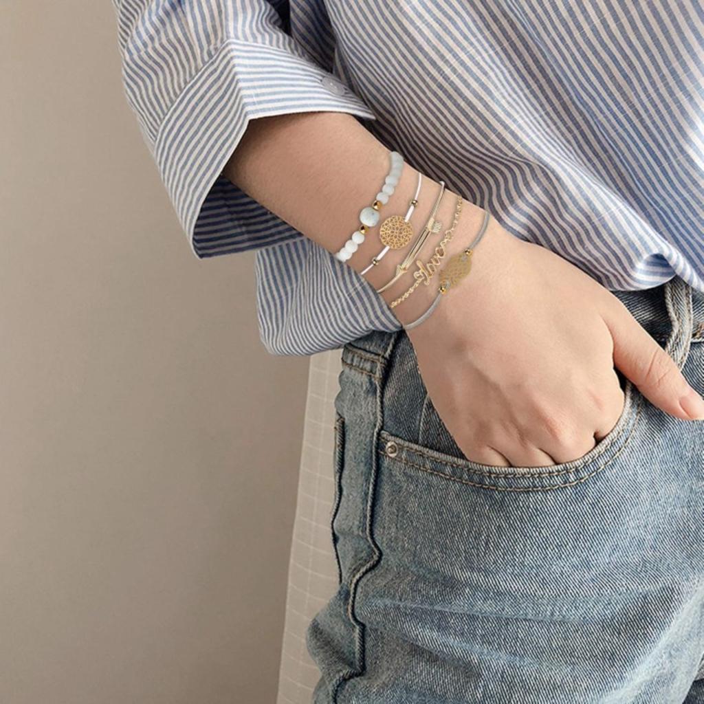 Bobisty 20Pcs String Bracelets for Women Trendy Multiple Stackable Wrap Bangle Charm Bracelet Adjustable Anklet Jewelry Gifts