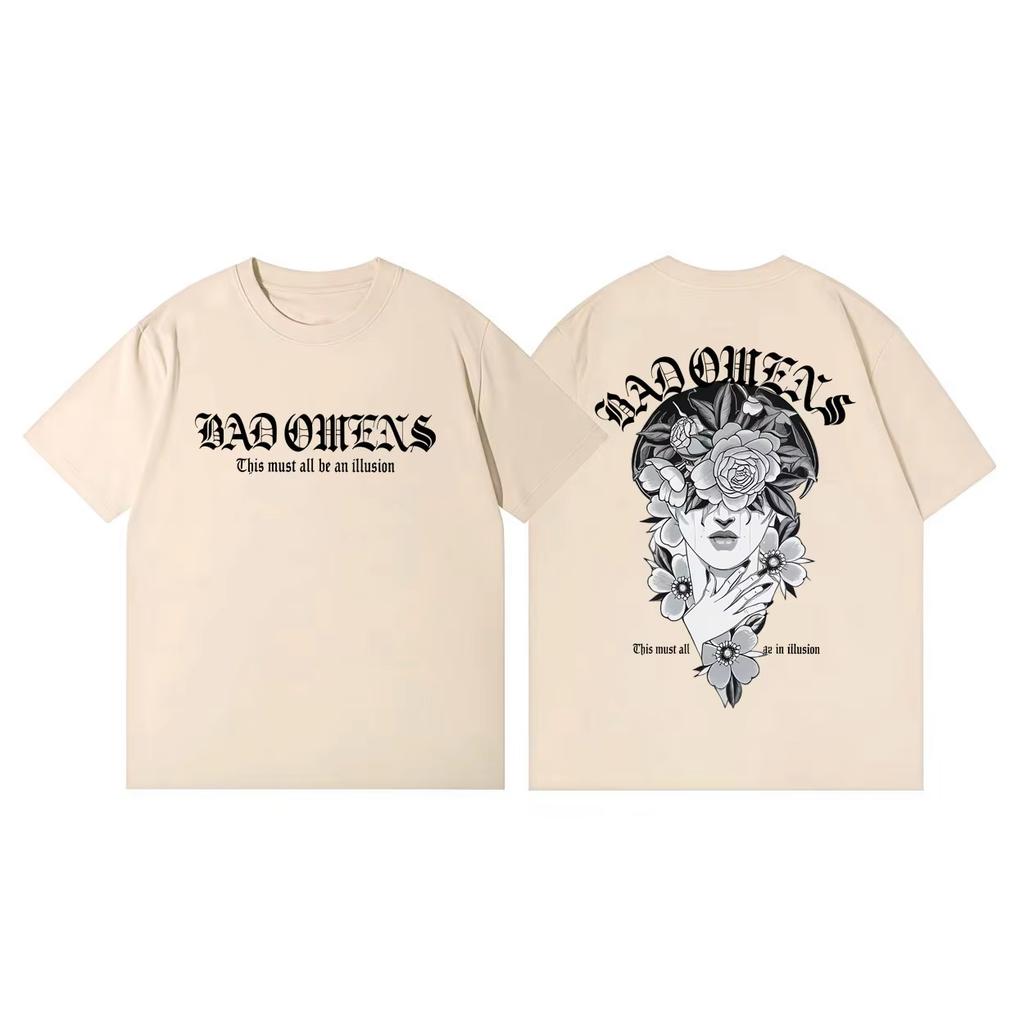 2026 Rock Band Bad OUnisexs Tour Grafica Maglietta Unisex e Donna Nuova Estiva Gotica Y2K Abbigliamento Hiphop Girocollo Manica Corta Top