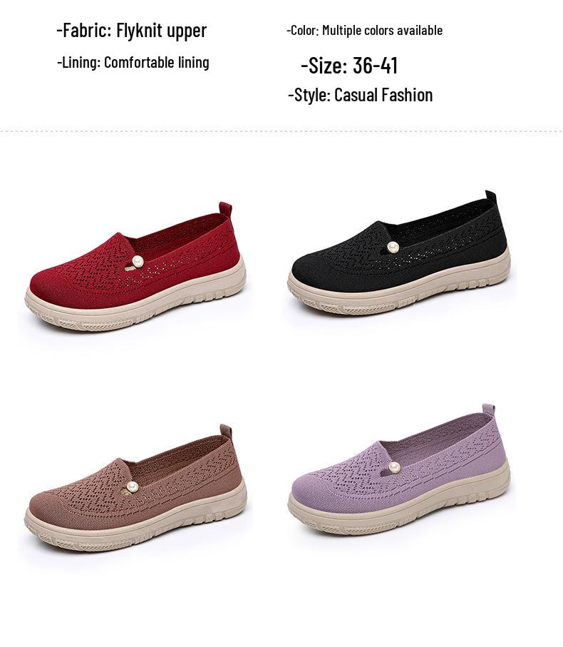 Women's Summer Breathable Slip-On Closed-Toe Casual Shoes