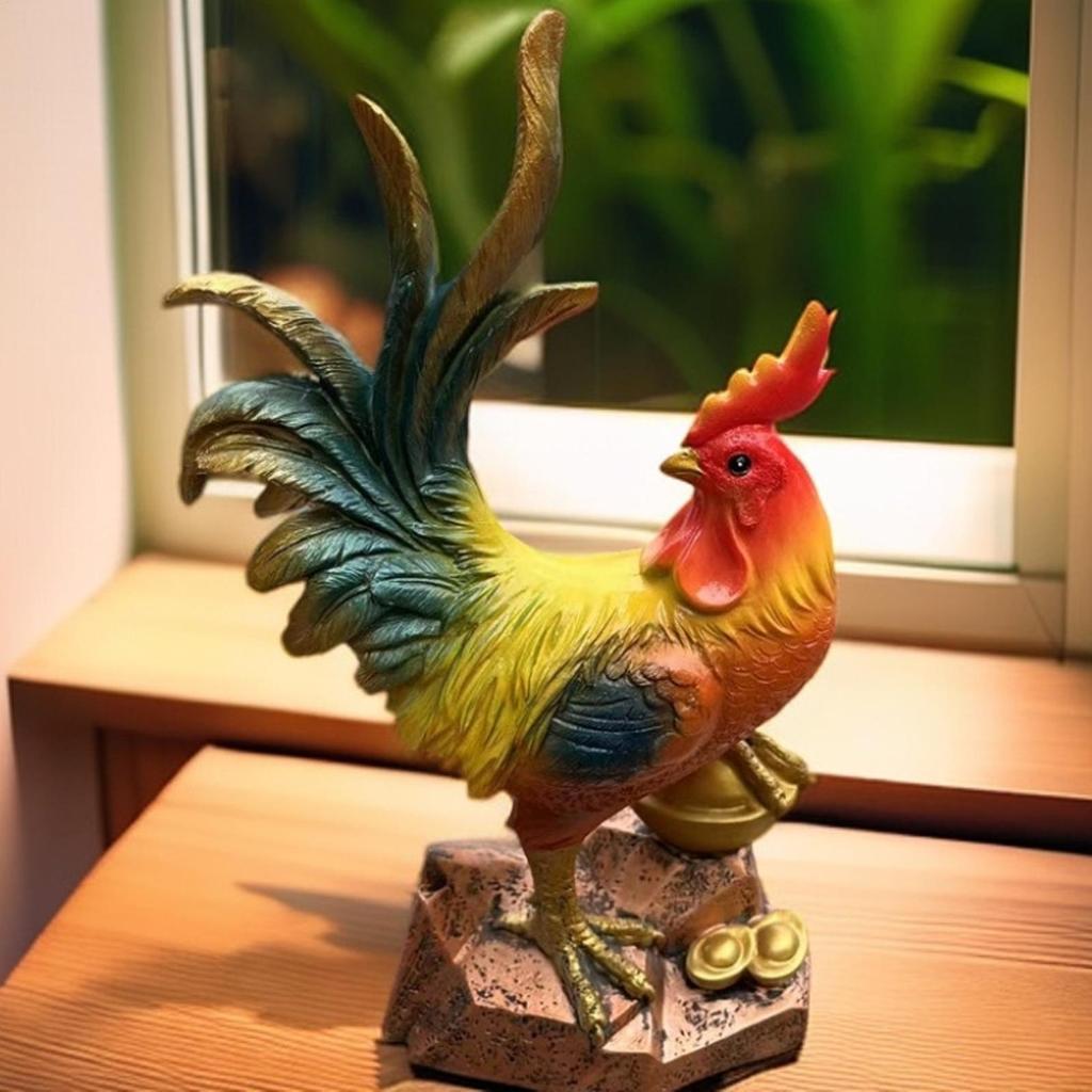 Hahn Gartendekoration Harzhuhn Skulptur Hahn Statue Für Schreibtisch Für Innen Außen Schreibtisch Tischplatte Hinterhof Terrasse Hof