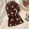 Soft Star Pattern Neckerchief Korean Style Cashmere Knitted Shawl Women Winter Scarf  Autumn Winter