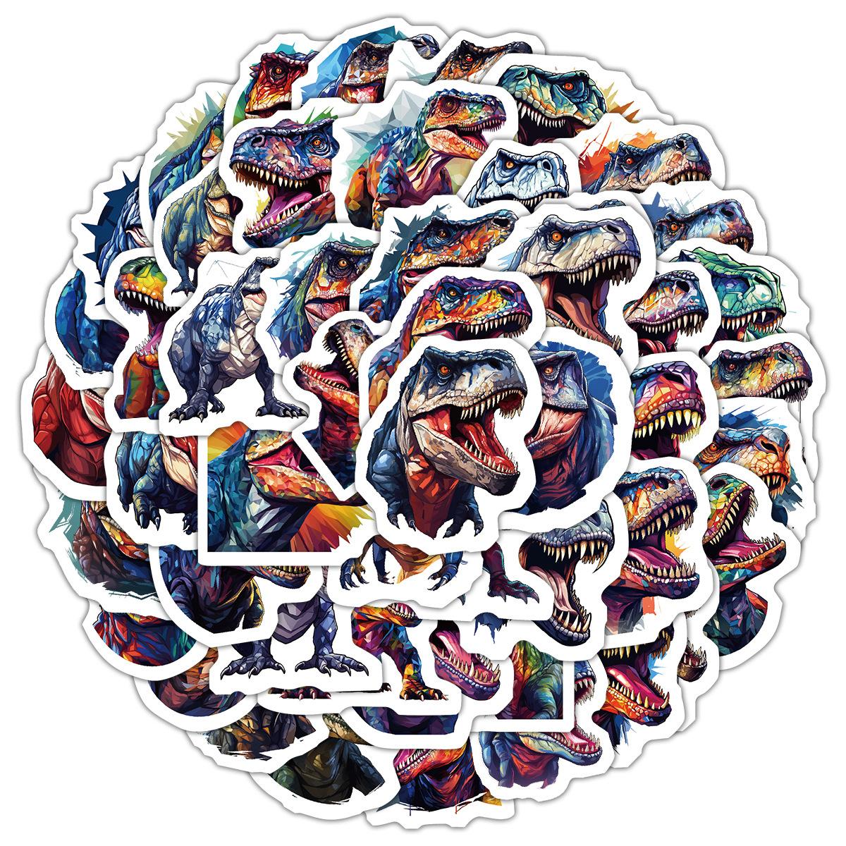 

50 Cute T-Rex Series Graffiti Stickers for Stationery, Water Cups, Notebooks, Waterproof Decorative Stickers