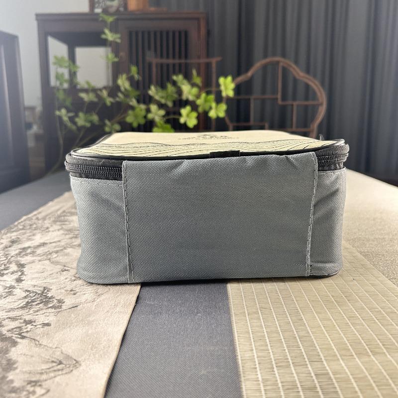 6pcs Premium Tea Set Include Teapot Teacup Tea Tray And Portable Bag Suitable For Family Gathering RV Travel Outdoor Camping Holiday Gift Birthday New