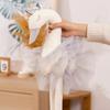 White&Pink Color Skirt Swan Plush Toy Cute Cartoon Swan Animal Toy  House Decoration