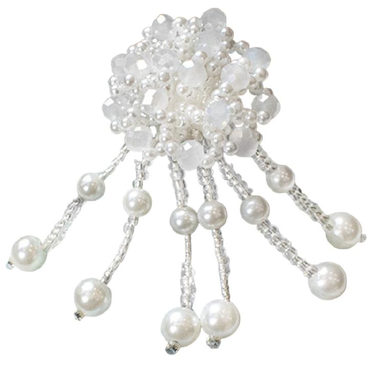 2Pcs Pearls Embellished Shoe Buckles Clips Easy Installation Footwear Decorations Accessories For Women Sneakers Sandals