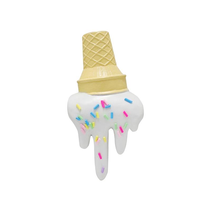 Melting Ice Cream Statue, Home and Office Desk, Bookshelf, Resin Decoration, Christmas Gift