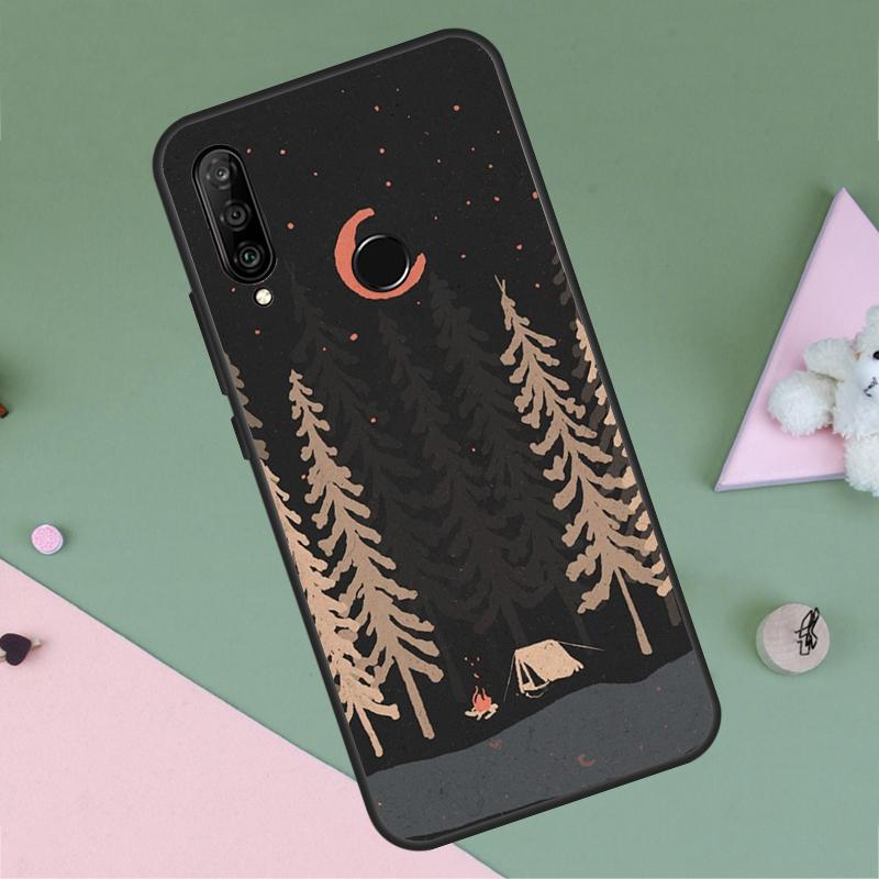 Camping Mountain For Huawei P40 P20 P30 Lite P60 Pro Nova 10 9 SE 5T 12i 12s 11i Y91 Y90 Y60 Y70 Y72 Y61 Case