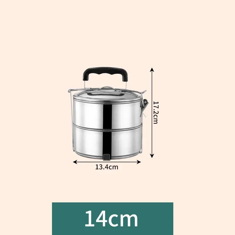 

Portable Multi-layer Stainless Steel Thermal Lunch Box - Leakproof Bento Box, Food Container for School/Office/Picnic