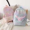 1Pc New Student Schoolbag Fish Tail Backpack Large Capacity Girl Leisure Travel Backpack