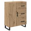 Highboard with Drawers 2 pcs Artisan Oak Wood Based Material