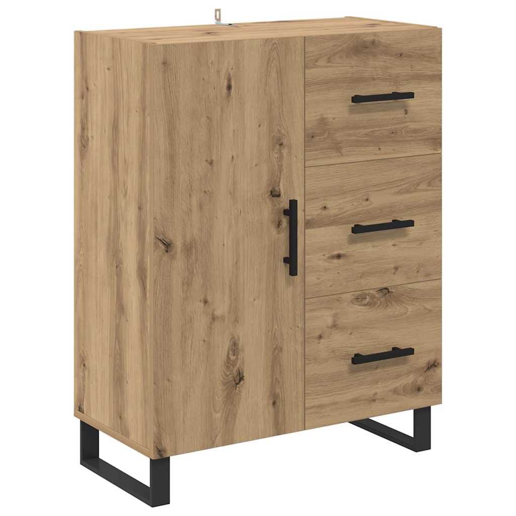 Highboard with Drawers 2 pcs Artisan Oak Wood Based Material
