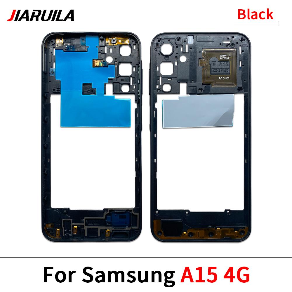 Housing Middle Frame Plate Case With Back Rear Camera Lens Repair Parts For Samsung A05 A05S A15 4G A155F 5G A156B
