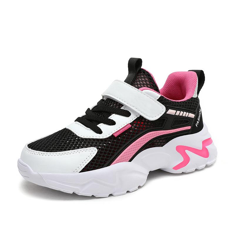 

Girls shoes 2025 new summer breathable mesh medium and large children lightweight non-slip girls children single mesh women s shoes 39