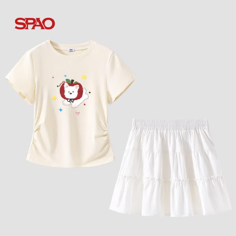 SPAO Puppy Print Casual Two-Piece Set M