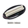 FLEOR Alnico 5 Hot Rail Humbucker, Single Coil Size Pickup, 12-13K Humbucker, Cream, Fits Strat, Squier, Tele, and Other Guitars