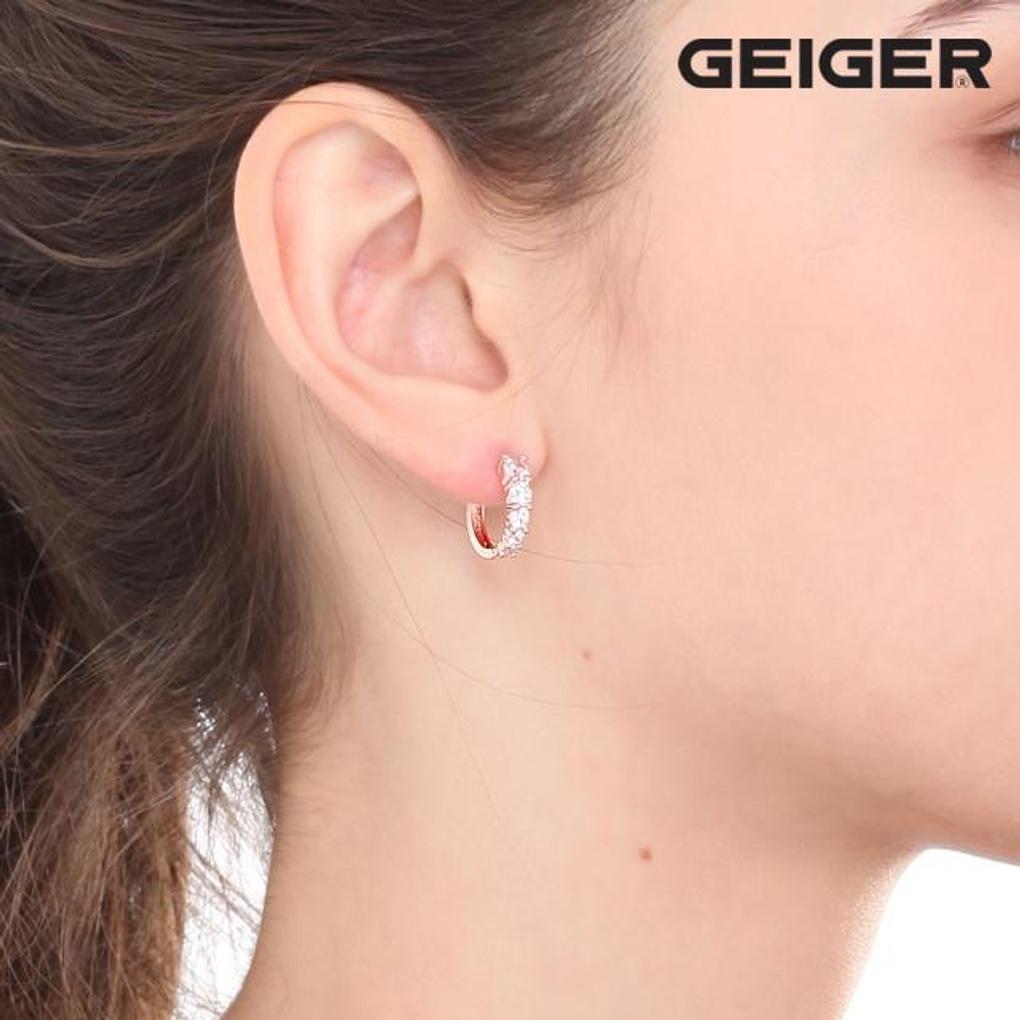 [Geiger Jewelry] 18K Crescendo Cubic One-Touch Earrings (Gold Pin) GI8KPEE018