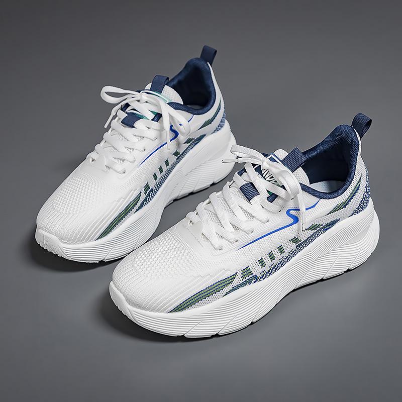 

Couple flying woven shoes spring and summer new platform sports shoes women s versatile casual dad shoes running shoes F8830 35 [Female size] темно-синий