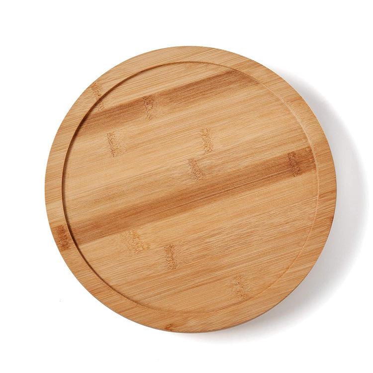 

Nanzhu Bamboo Single Layer Multi-functional Desktop Turntable Storage Rack 30 x 30 x 3 cm