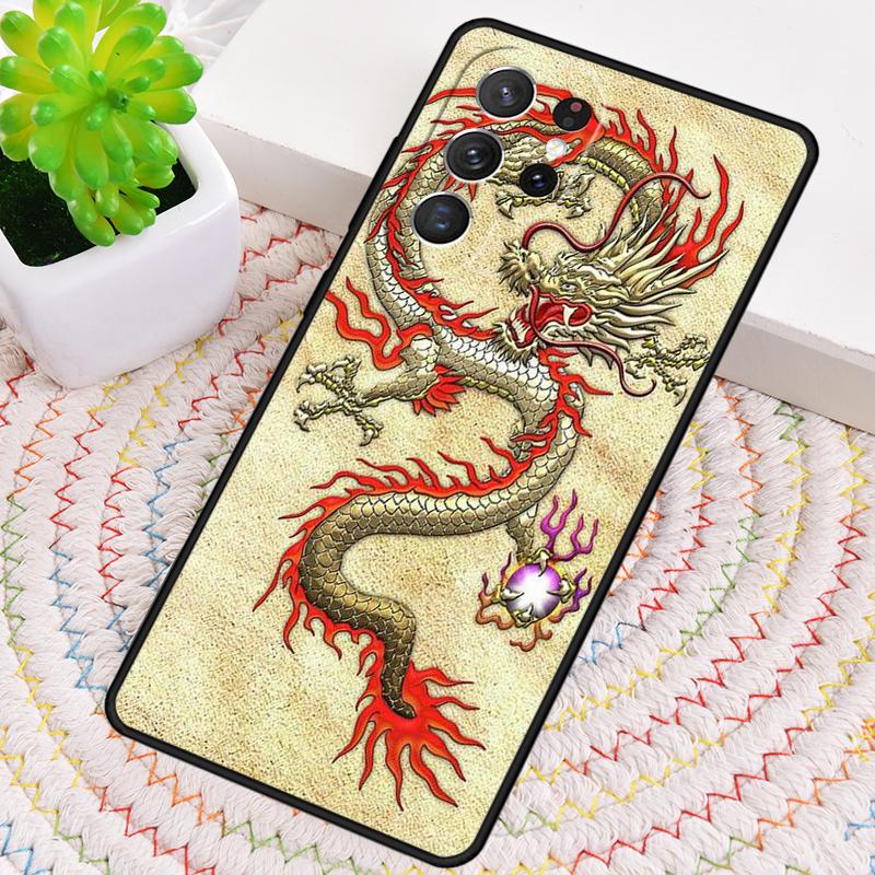 The Chinese Zodiac Dragon Colorful Phone Case For Samsung Galaxy note 10 pro S26 S25 S24 S23 S22 Ultra Plus S21 FE S20 Cover