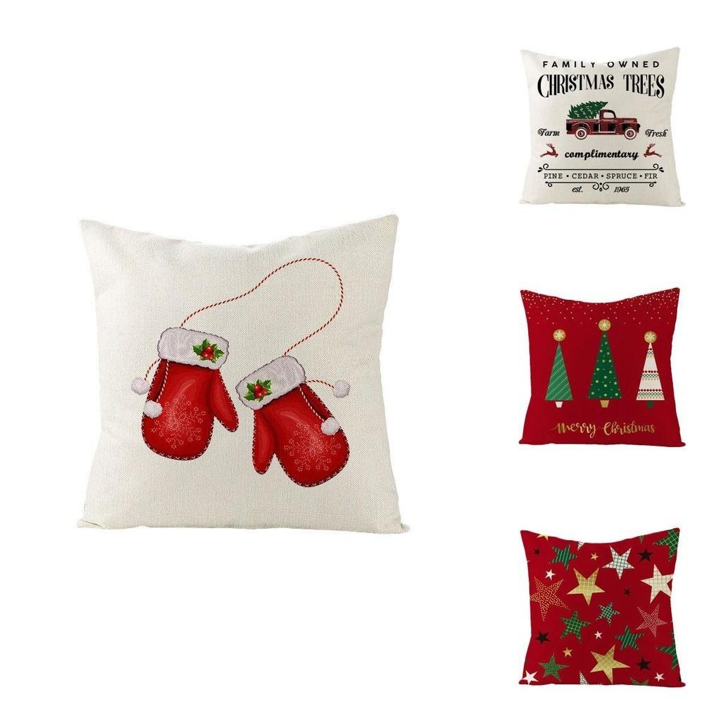 Premium Quality 18" Christmas Cushion Cover In Eco-friendly Linen For Holiday Decor