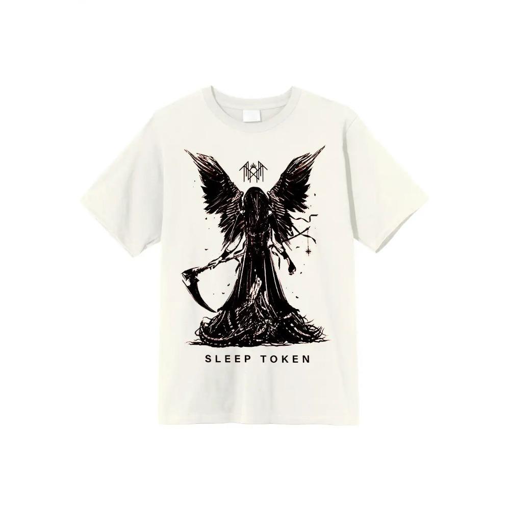 

Футболка Sleep Token Metal Band из хлопка, унисекс, для мужчин и женщин, для фанатов, с коротким рукавом, модная брендовая летняя повседневная футболка XXL