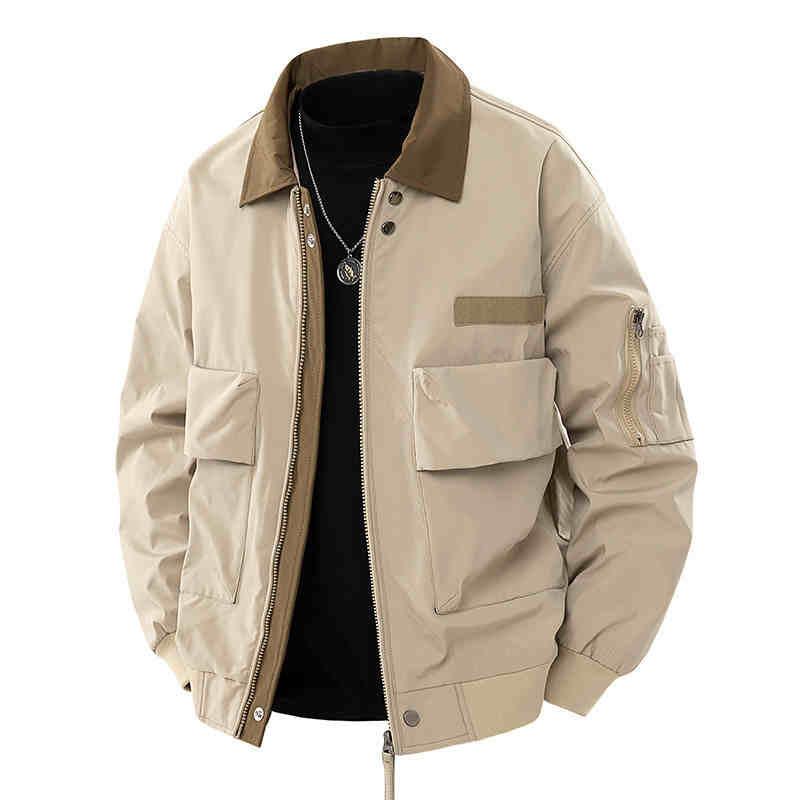Baseball Collar Jacket Men's Spring and Autumn New Style Handsome Loose Work Jacket Top