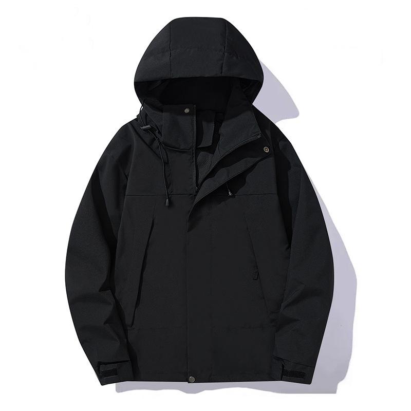 Jacken für Männer und Frauen, Outdoor-Einlagige für Frühling und Herbst mit abnehmbaren Kapuzen, Outdoor-Bergsteigerjacken, Sportjacken