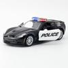 1/36 Scale Corvette Grand Sport C7 Police Car Model Diecast Toy Collection