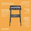 Barbecue électrique sur pieds - SEVERIN - PG8594 - 2000 W - Surface de cuisson 38 x 22 cm - Thermostat réglable - Noir