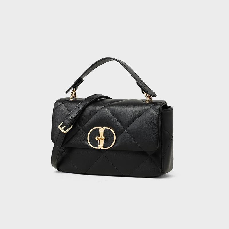 New Handbag Genuine Leather One-shoulder Crossbody Bag Women's Birthday Gift Small Square Bag