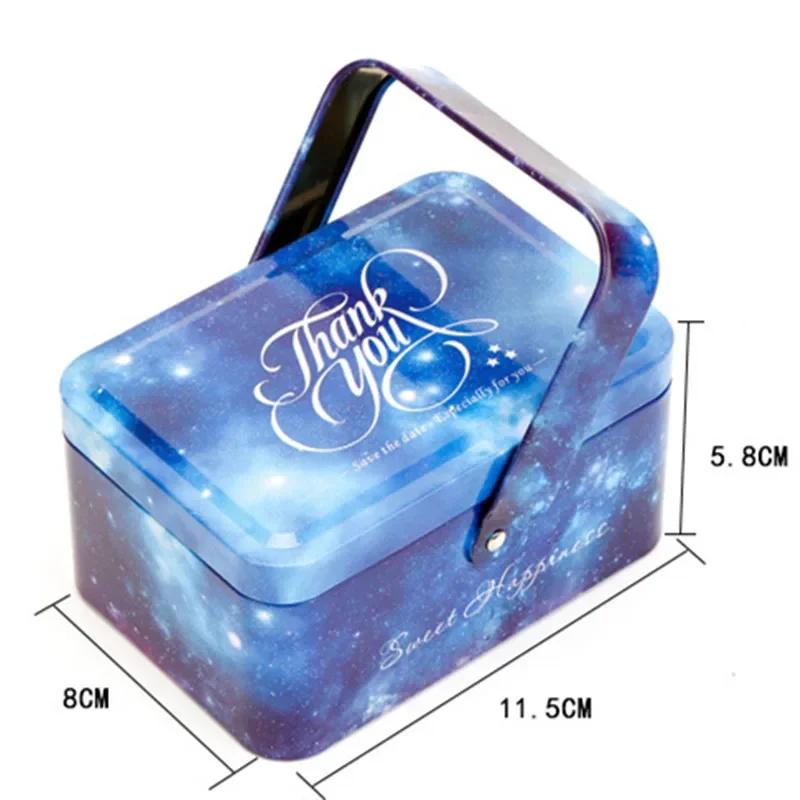 1 Stück Kleine Vintage Aufbewahrungsdose mit Deckel, Metall-Geschenkboxen für Hochzeit, Geburtstagsfeier, Dekorative Süßigkeiten-Keksdose