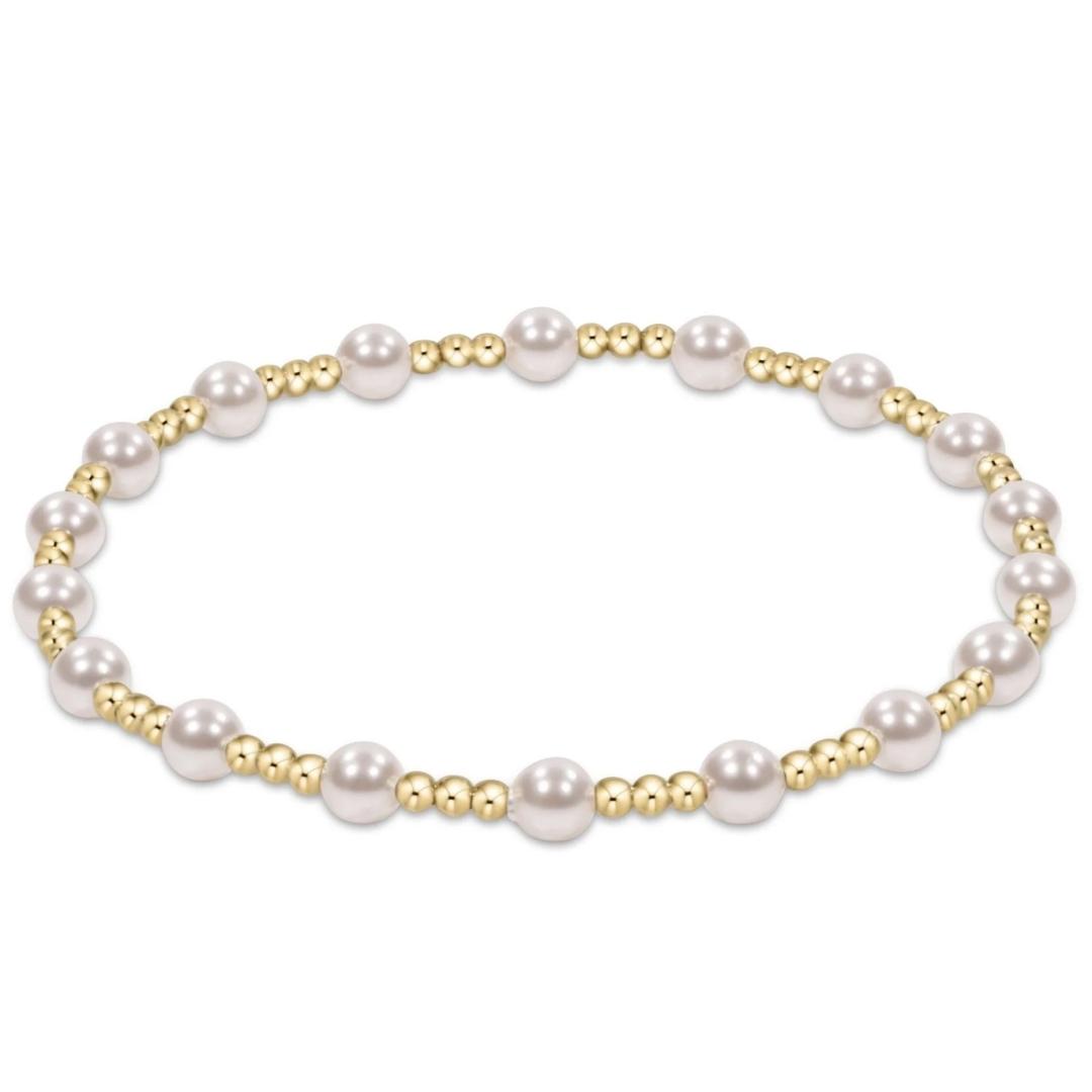 

Vlen Shell Pearl Bracelet With 18K Gold Plated Beads Stack Jewelry Dainty Bridal Beach Handmade Beaded Bracelets for Women Gift