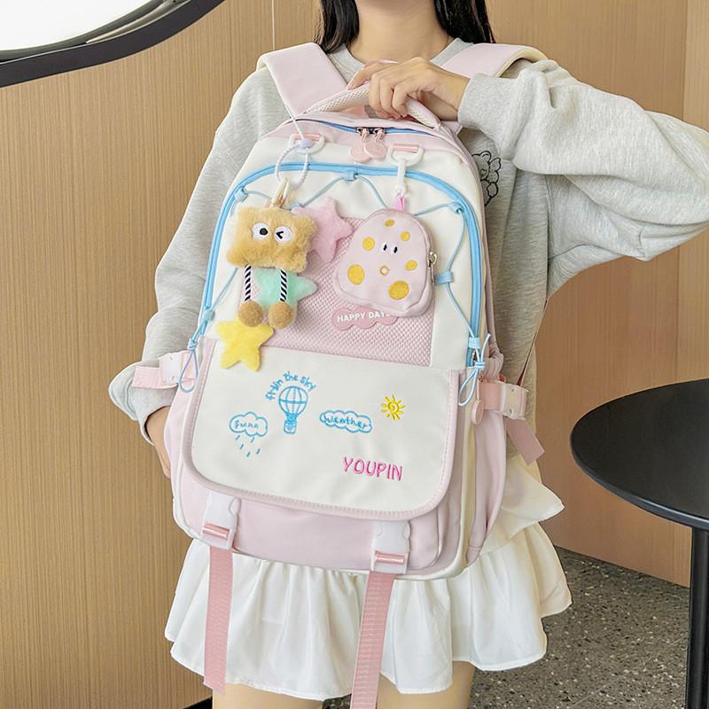 Backpack Cartoon Pattern Student Large Capacity Schoolbag Outdoor Bag Travel