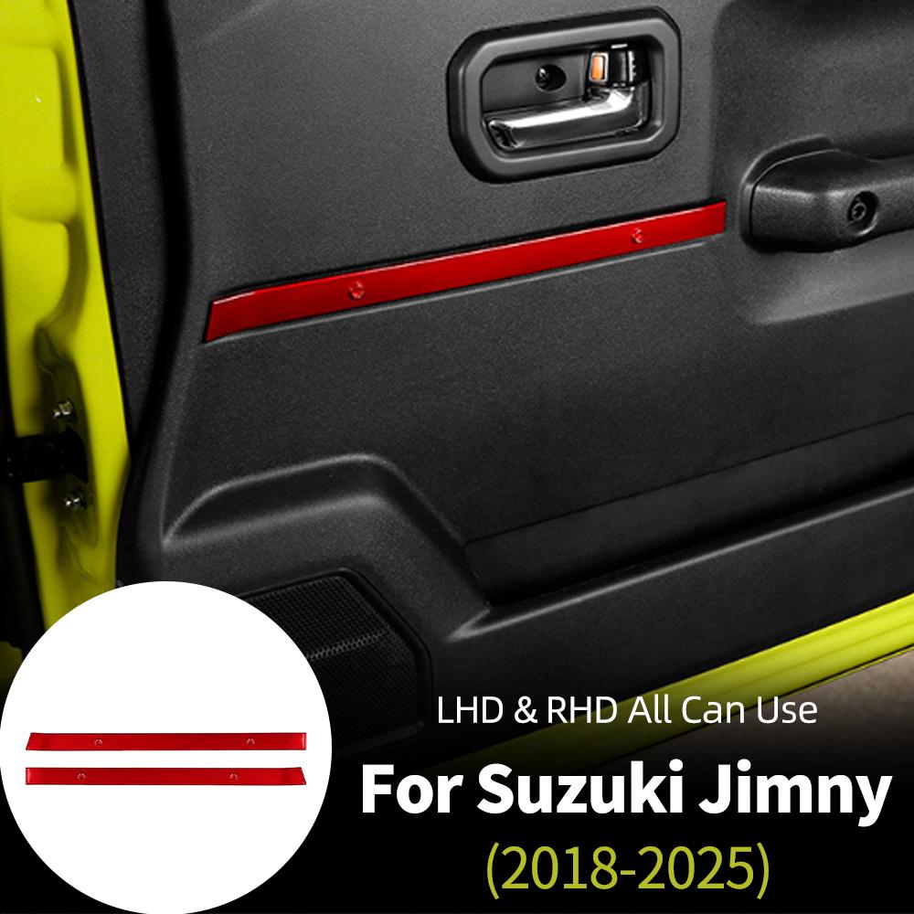 For Suzuki Jimny 2018-2025 Car Door Panel Anti-scratch protector Decorative Strips 3/5 Doors ABS Trim Auto Interior Accessories