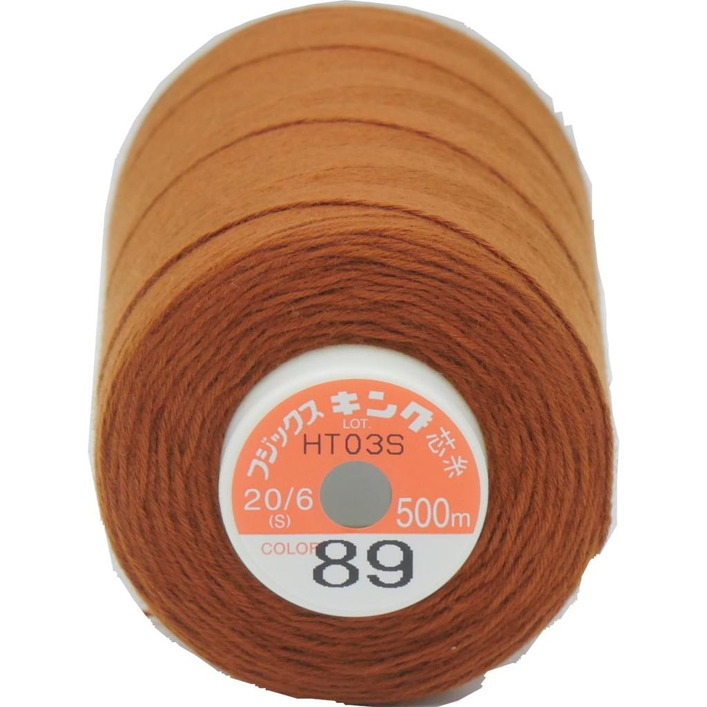 Fujix King Core Thread for Buttonholes 20s 1x6 500m Color 89 100% Polyester Sewing Thread