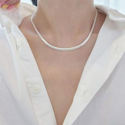 Jyoni / Collier Serpent Rond en Argent (M)