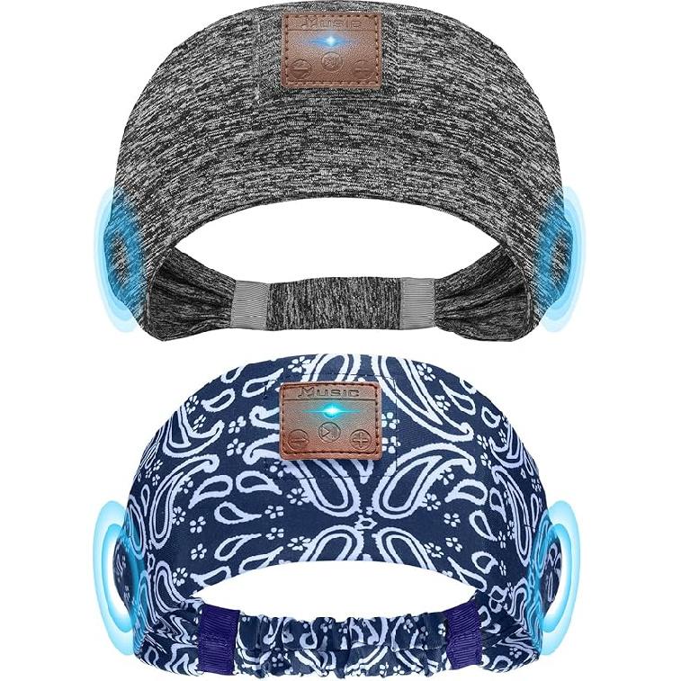 2-Pack Sleeping Headphones, Headband Headphones with Ultra-Thin HD Stereo Speaker, Bluetooth Headband for Sports, Workouts, Insomnia, Yoga, Air