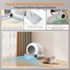 Tonepie Automatischer Smart-Katzenmülleimer Selbstreinigend Arenero Gato Katze 65L App-Steuerung Haustier Katzentoilette Matte Schale Ionen-Deodorant