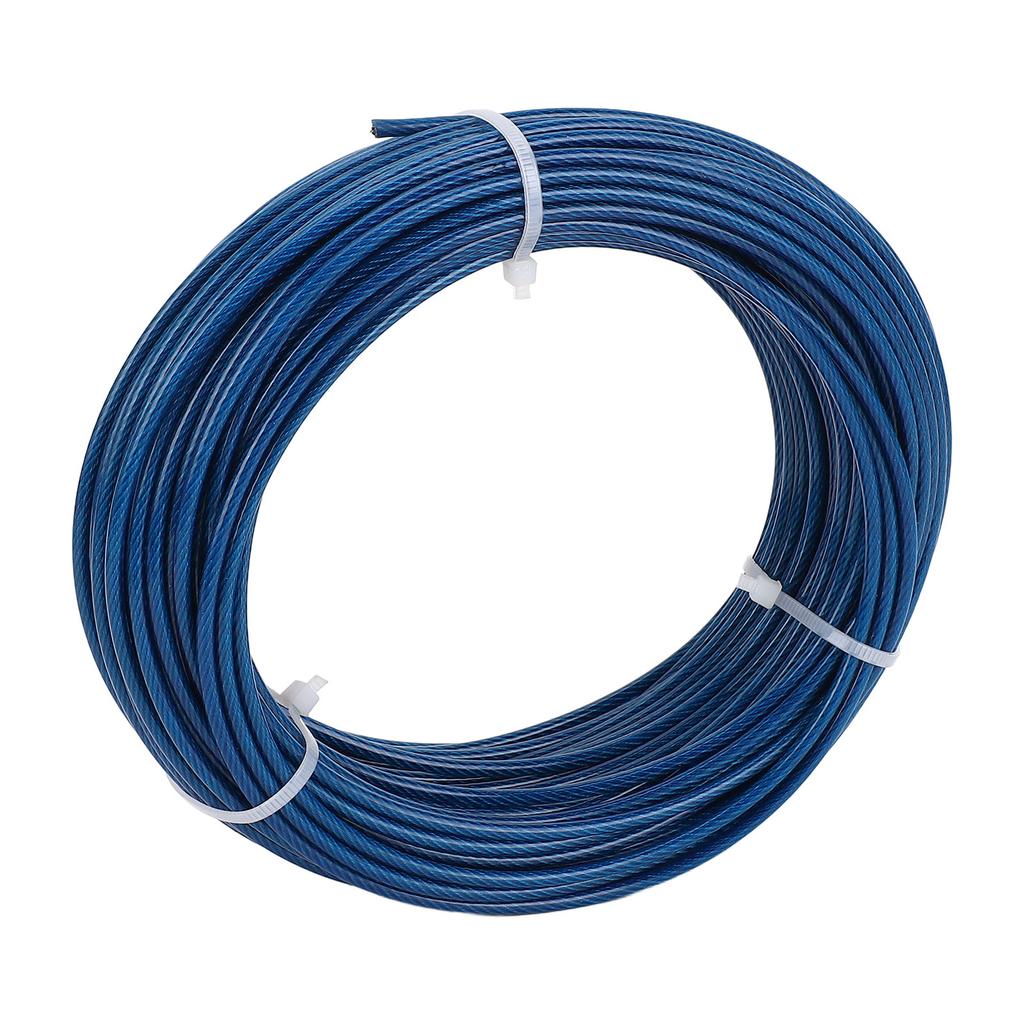 100ft Blue Plastic Coated Steel Wire Rope Turnbuckle Tensioner Kit 3mm Wire Trellis Kit for Outdoor
