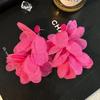 Large Hanging Lace Flower Earrings Women 2023 Trend Hanging Luxury Design Lace Cotton Petals Fairy Elegant Jewelry Accessories