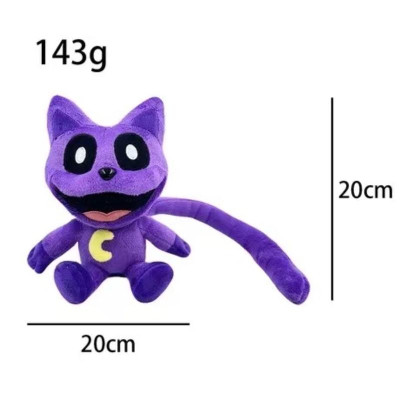 Smiling Animal Anime Plush Toy Horror Doll Soft Model Toy Horror Smiling Cat Cartoon Festival Plush Gift Decoration