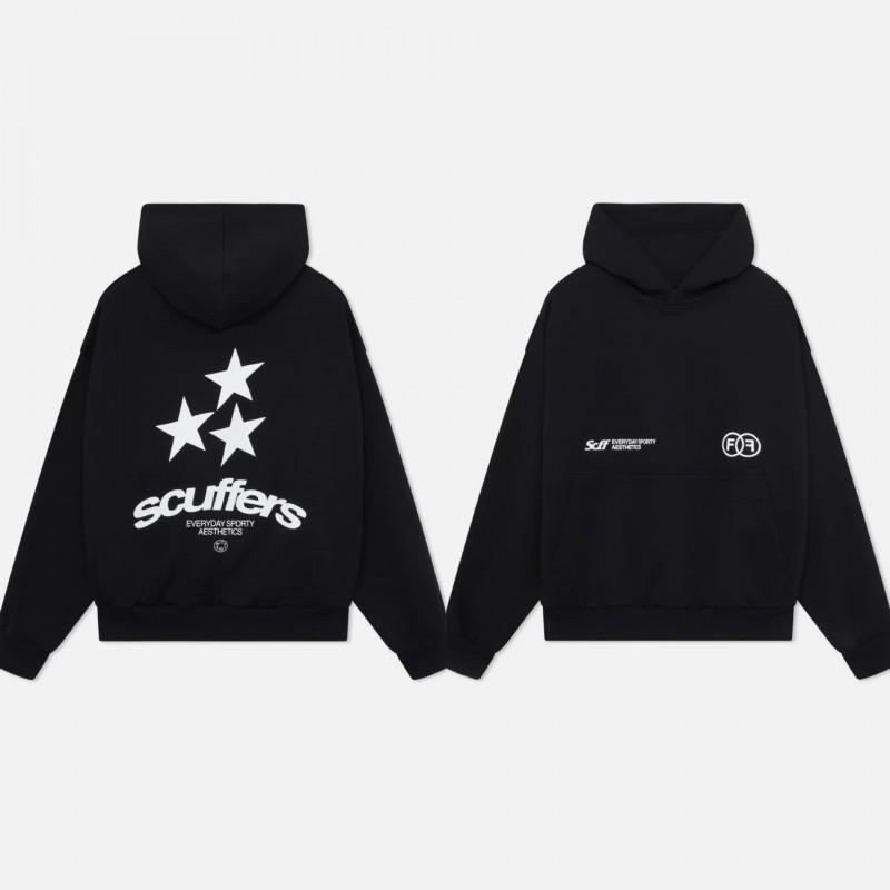 Felpa con cappuccio oversize unisex con stampa di lettere vestibilità ampia pullover casual autunno