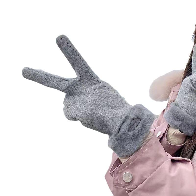 Cashmere Womens Touch Screen Gloves For Winter Warmth With Windproof Protection For Commuting