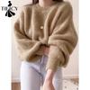 Maglioni a girocollo a maniche lunghe con stampa tinta unita, casual, autunno inverno, da donna