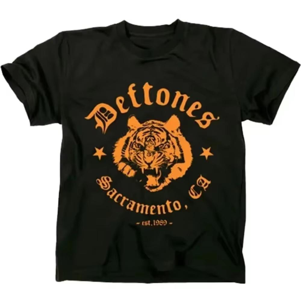 Deftones T Shirt Men High Quality Cotton T-shirt Fashion Women Short Sleeve Top Punk Music Style Metal American Tee Summer Shirt