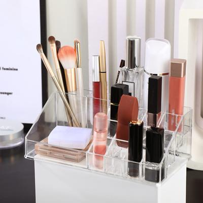 Úložný box Průhledný organizér na make-up Odolné mřížky Design Kosmetický úložný box pro štětec na make-up rtěnky na oční linky